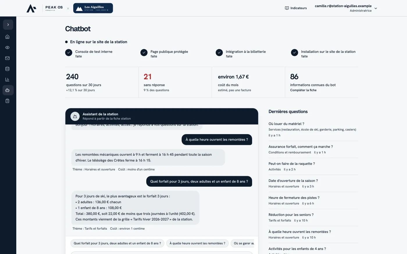 Peak OS — Chatbot